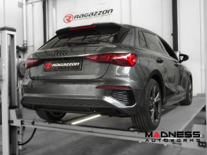 Audi A3 Sportback Performance Exhaust - Ragazzon - Axle Back - Evo Line - Non Resonated - No Tip w/ Factory Diffuser (2020+)